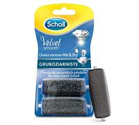 SCHOLL Velvet Smooth para ruedas, Pedi Después de pluma, rollo eléctrica cuerno mp-2395, Pedicura, Cuidado de los pies, ultra fuerte con partículas de diamante, 1er Pack (1 x 2 rollos)