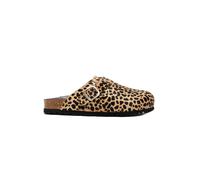 Scholl - Zueco cerrado con estampado animal y hebilla - Shoes - Mujer - Marrón - 38 EU -