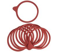 SCHOLLAIN Juego de 10 Juntas Anillos de Goma con un diámetro de 100 mm Adecuado para conservas de tarros, Rojo, 94 x 108 mm