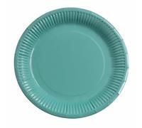 schone Platos redondos de papel pastel - Paquete de 10 - Platos desechables de 23 cm - Colores surtidos - Ideal para baby showers, cumpleaños y picnics (amarillo)