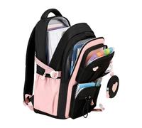 School Backpack - 30x18x45cm Water-Resistant Kids Bookbag | Girls Bookbag with Multiple Pockets | Travel, Daily Use, Elementary, Middle, and College Students | Lightweight, Durable