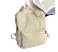 School Backpack - Corduroy Laptop Bookbag with Handle, Versatile Aesthetic Backpack for School, Travel and Daily Use, Suitable for Girls Boys Women and Men, Trendy Comfortable Style