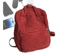 School Backpack for Teen Girls | Corduroy Schoolbag with Handle | Small Backpack Purse for Laptop | Casual Day Trips, High School, and College Backpack for Women and Men