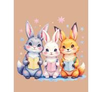 School Bunnies Composition Notebook: Wide Ruled | Cute Bunnies with Books & Pencils | Writing Journal for School, Notes, or Creative Ideas