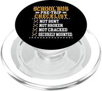 School Bus Pre-Trip Checklist - Bus Driver Funny Saying PopSockets PopGrip para MagSafe
