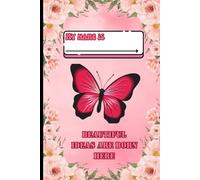 School Butterfly Notebook in pink color with Wide Stripes and 100 pages
