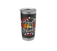 School Health Squad Funny Back to School Nurse Team Vaso térmico de acero inoxidable de doble pared