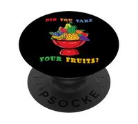 School Lunch Lady Cafeteria Crew Did You Take Fruits Funny PopSockets PopGrip Adhesivo