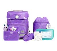 SCHOOL-MOOD Champion Maxx Pro - Juego de mochila escolar (7 piezas, 22 L, sistema ergonómico Grow with You, para 1 m hasta 1,50 m de altura, tejido impermeable con reflectores), María Pegaso, Mochila