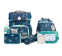 SCHOOL-MOOD Champion Pro - Juego de mochila escolar (7 piezas, 21,5 L, sistema ergonómico Easy Fit para 1 m hasta 1,50 m de altura, estable, tejido impermeable con reflectores), Lina Gatito, Mochila