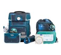 SCHOOL-MOOD Champion Pro - Juego de mochila escolar (7 piezas, 21,5 L, sistema ergonómico Easy Fit para 1 m hasta 1,50 m de altura, estable, tejido impermeable con reflectores), Espacio de Moritz