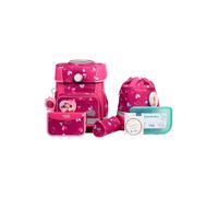 School-Mood Champion Pro Juego de mochilas escolares 7 piezas fucsia