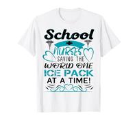 School Nurses Saving The World One Ice Pack At A Time Camiseta