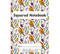 School Pattern 7mm Squared Notebook 20 - ideal for maths, science and engineering subjects