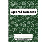 School Pattern 7mm Squared Notebook 4 - ideal for maths, science and engineering subjects