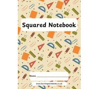 School Pattern 7mm Squared Notebook 6 - ideal for maths, science and engineering subjects
