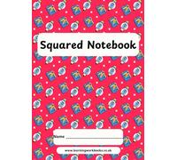 School Pattern 7mm Squared Notebook 9 - ideal for maths, science and engineering subjects