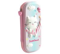 School Pencil Case - 9 Pulgadas 3D Astronaut Cat | EVA Stationery Organizer - Impermeable Multicapa para niños niñas Estudiantes con Gran Capacidad para pens Markers rulers erasers at Home or