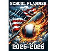 School Planner 2025-2026: USA Flag Baseball Academic Agenda With Weekly & Monthly Spreads, To-Do List & Homework Organizer for Elementary, Middle and ... Back to School Gift Ideas for Kids and Boys.