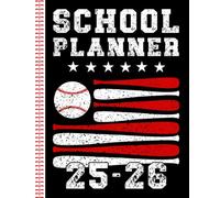 School Planner 2025-2026: USA Flag Baseball Academic Agenda With Weekly & Monthly Spreads, To-Do List & Homework Organizer for Elementary, Middle and ... Back to School Gift Ideas for Kids and Boys.