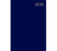 School Planner A5: " Navy Blue Cover " Daily Weekly And Monthly - Horizontal Layout - Student & Teacher Homeschool - Elementary, Middle School, High ... - Small Size 5.8 x 8.3 Non Spiral Bound.
