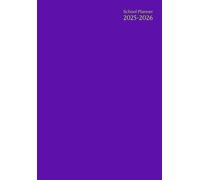 School Planner A5: " Purple Cover " Daily Weekly And Monthly - Horizontal Layout - Student & Teacher Homeschool - Elementary, Middle School, High ... - Small Size 5.8 x 8.3 Non Spiral Bound.