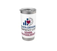 School Psychologist Data Driven Empathy Led Behavioral Brain Vaso térmico de acero inoxidable de doble pared