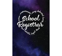 School Registrar Gifts - a Blank Lined Journal with Heart Words, Great for Showing Your Appreciation: Purple and Blue Universe design