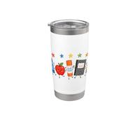 School Supplies Back to School Teacher Kids First Day Meme Vaso térmico de acero inoxidable de doble pared