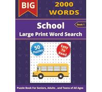 School Word Search Puzzle Book: 50 Engaging Puzzles and 40 Words per Puzzle - Great for Seniors, Adults, and Kids to Boost Learning