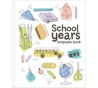 School Years Keepsake Book (White Cover): Kindergarten Through 8th Grade with Fill-In Prompts & Photo Spaces Memory Book Gift for Kids, Students, Parents & Grandparents