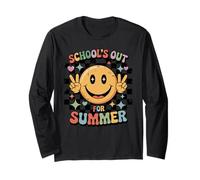 School's out For Summer Retro Fin Curso Vacaciones Escolares Manga Larga