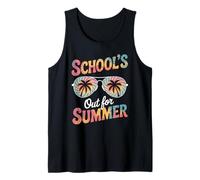 School's out For Summer Tie Dye Gafas Retro Fin Curso Camiseta sin Mangas
