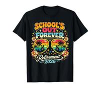 Schools out Forever Retirement 2026 Maestro Jubilado Retro Camiseta