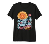 School's out Forever Retirement 2026 Maravilloso Arte Floral Camiseta Premium