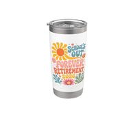 Schools Out Forever Retirement 2026 Retired Student Teacher Vaso térmico de acero inoxidable de doble pared