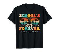 School's out Forever Retirement 2027 Groovy Maestro Jubilado Camiseta