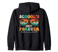 School's out Forever Retirement 2027 Groovy Maestro Jubilado Sudadera con Capucha