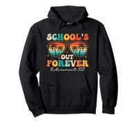 School's out Forever Retirement 2027 Groovy Maestro Jubilado Sudadera con Capucha