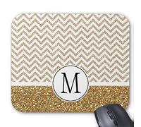 schoolsupplies oro Chevron Rectángulo goma Non-skip alfombrilla de ratón 220 mm x 180 mm x 3 mm por escuela suministros