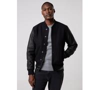 Schott Blouson Universite Bi-matiere Cuir/laine M Negro