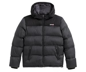 SCHOTT Chaqueta acolchada bicolor con capucha Utah 2. Color Antracita
