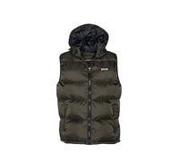Schott NYC IDAHO2V Chaleco con Capucha, Caqui, S Unisex Adulto