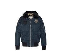 Schott NYC Oharavintrs Bomber, Azul Marino, L Unisex Adulto