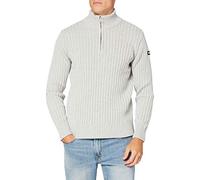 Schott NYC PLECORAGE2, Suéter para Hombre, Heather Lightgrey, L