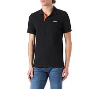 Schott NYC Polo Psmilton para Hombre, Negro/Naranja, XXL