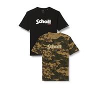 Schott NYC Tspklogo Camiseta, Multicolor, 3XL para Hombre
