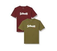 Schott NYC Tspklogo Camiseta, Multicolor, 3XL para Hombre