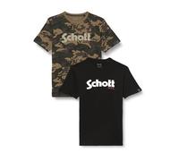 Schott NYC Tspklogo Camiseta, Multicolor, L para Hombre