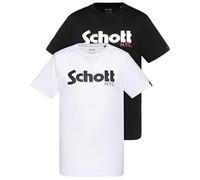 Schott NYC Tspklogo - Camiseta para Hombre, Blanco, L